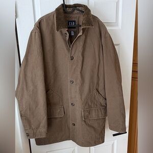 Vintage Gap Men's Oversize Brown Barn Jacket Corduroy Collar